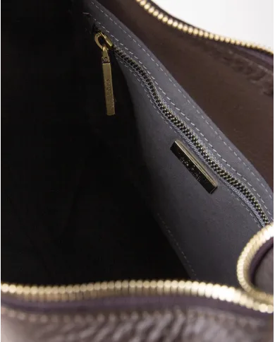 Visona Borsa a tracolla in pelle Nora Testa moro