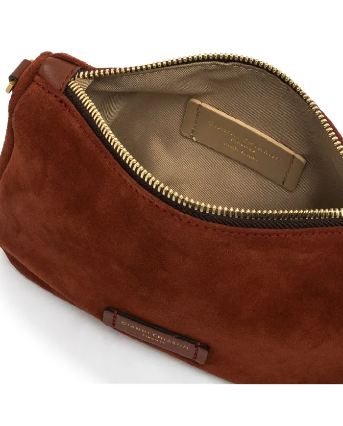 Gianni Chiarini Borsa piccola scamosciata Nora pouch Mattone