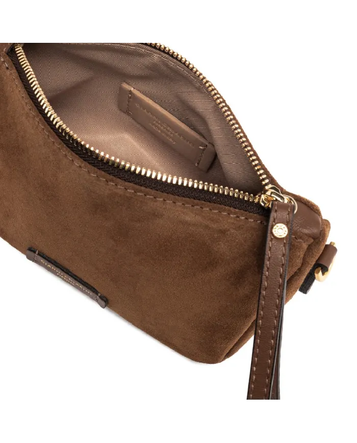 Gianni Chiarini Borsa piccola scamosciata Nora pouch Cognac