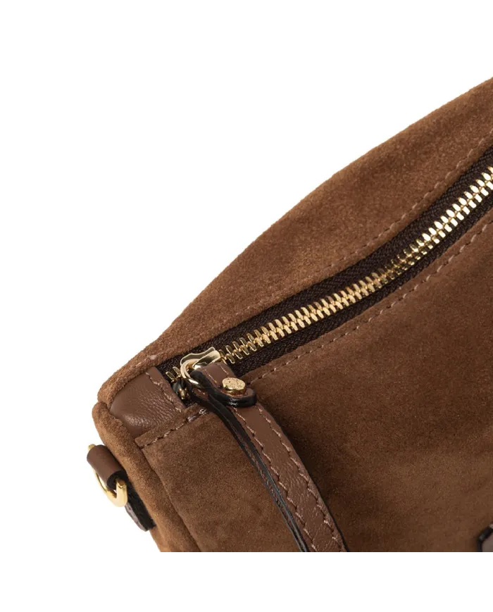 Gianni Chiarini Borsa piccola scamosciata Nora pouch Cognac