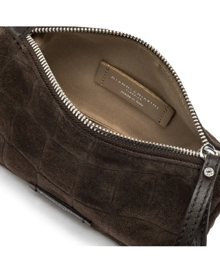 Gianni Chiarini Borsa piccola scamosciata Nora pouch Testa moro