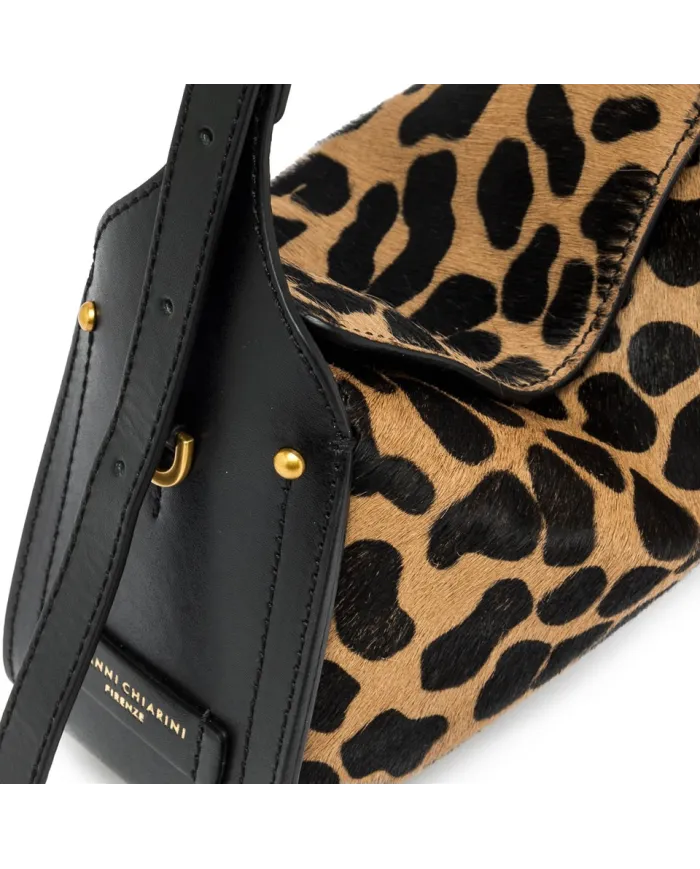 Gianni Chiarini Borsa cavallino Penelope Maculato/Nero