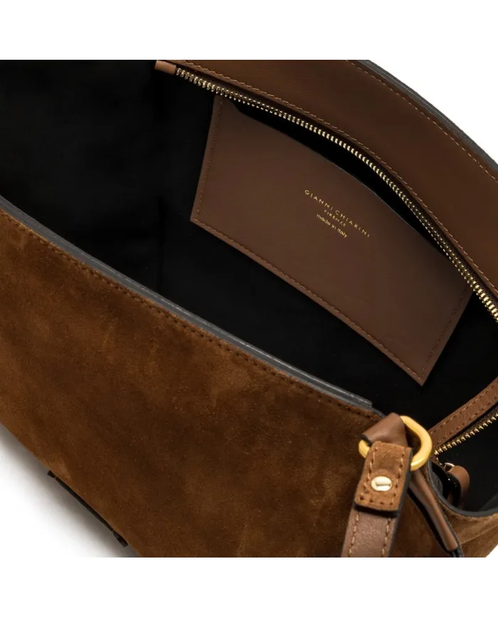 Gianni Chiarini Borsa media camoscio Bloom Cognac