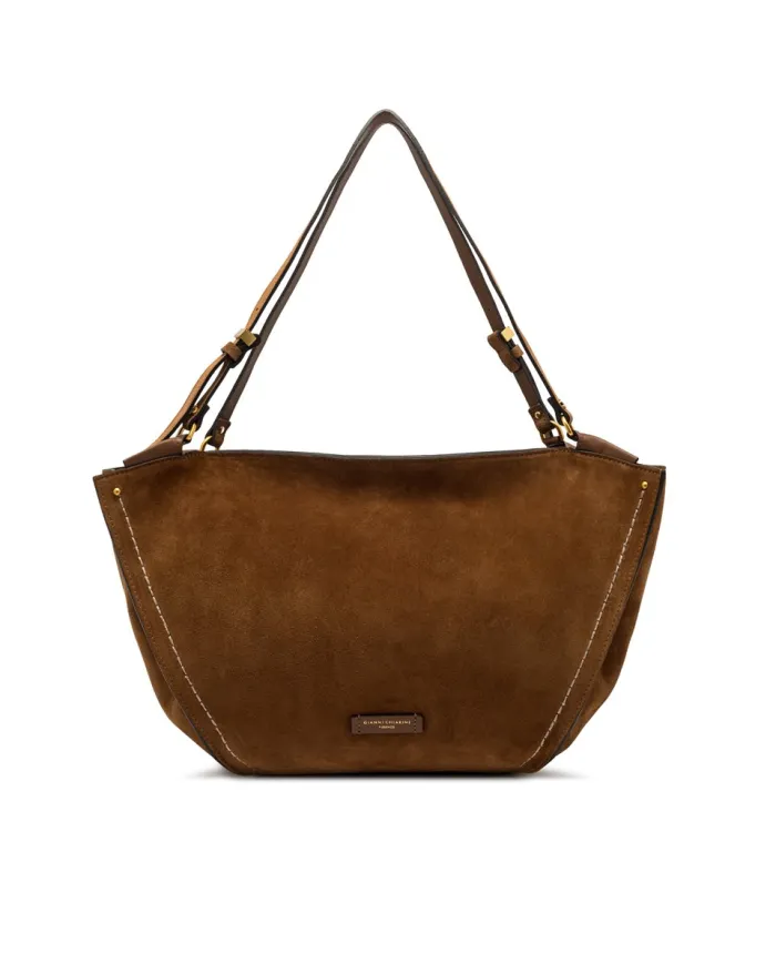 Gianni Chiarini Borsa grande camoscio Bloom Cognac