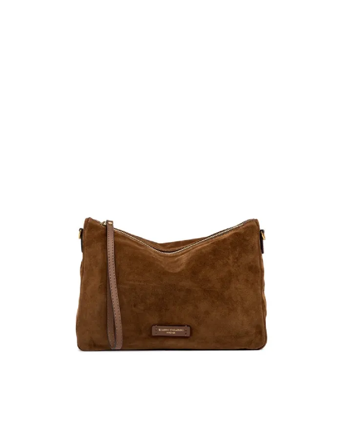 Gianni Chiarini Borsa grande scamosciata Nora pouch Cognac