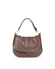 Visona Borsa a tracolla in pelle Sella Testa moro