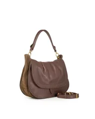 Visona Borsa a tracolla in pelle Sella Testa moro