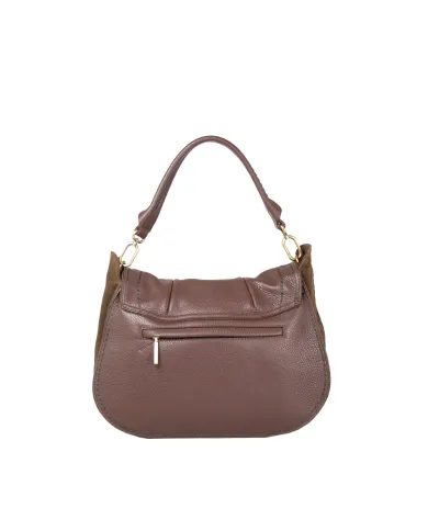 Visona Borsa a tracolla in pelle Sella Testa moro