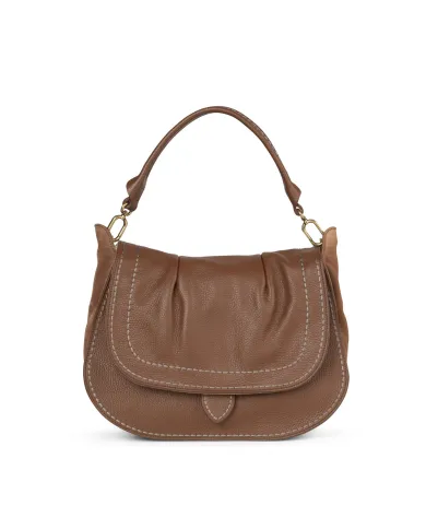 Visona Borsa a tracolla in pelle Sella Marrone