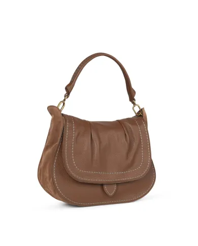 Visona Borsa a tracolla in pelle Sella Marrone
