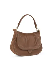 Visona Borsa a tracolla in pelle Sella Marrone