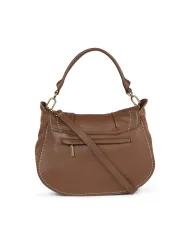 Visona Borsa a tracolla in pelle Sella Marrone