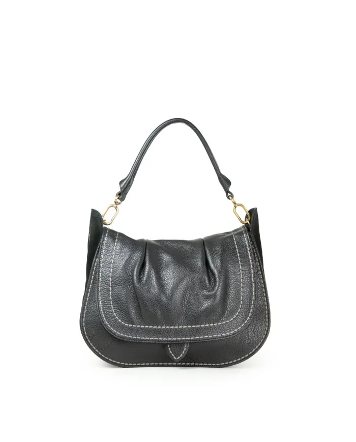 Visona Borsa a tracolla in pelle Sella Nero