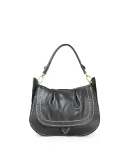 Visona Borsa a tracolla in pelle Sella Nero