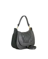 Visona Borsa a tracolla in pelle Sella Nero