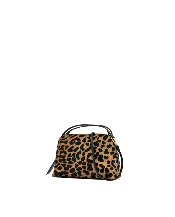 Gianni Chiarini Borsa in pelle cavallino animalier "Alifa" Maculato/Nero