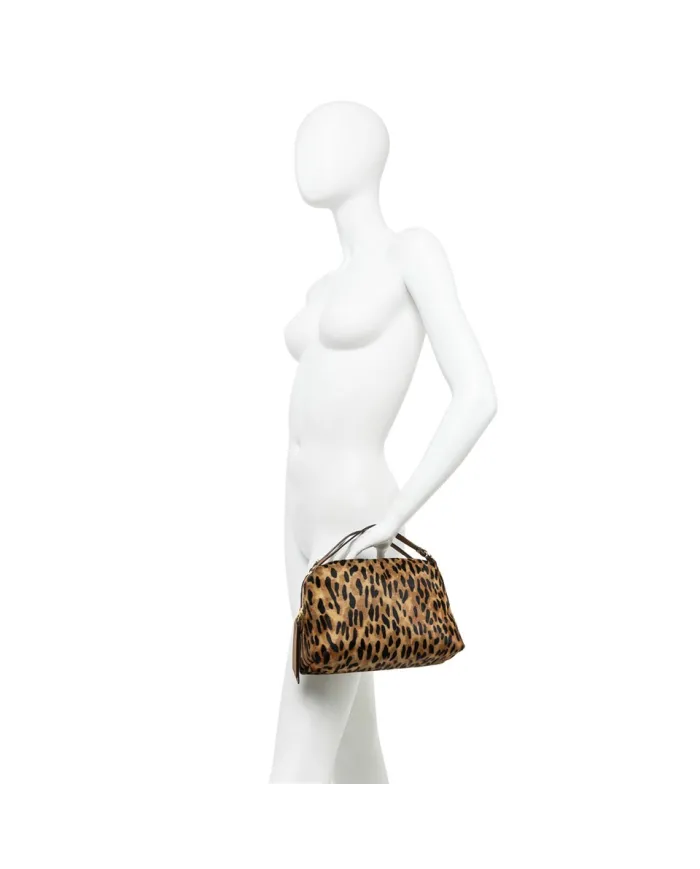 Gianni Chiarini Borsa in pelle cavallino animalier "Alifa" Maculato/Nero