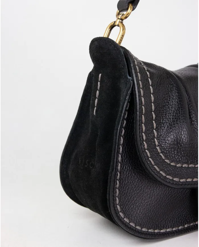 Visona Borsa piccola in pelle Sella Testa moro