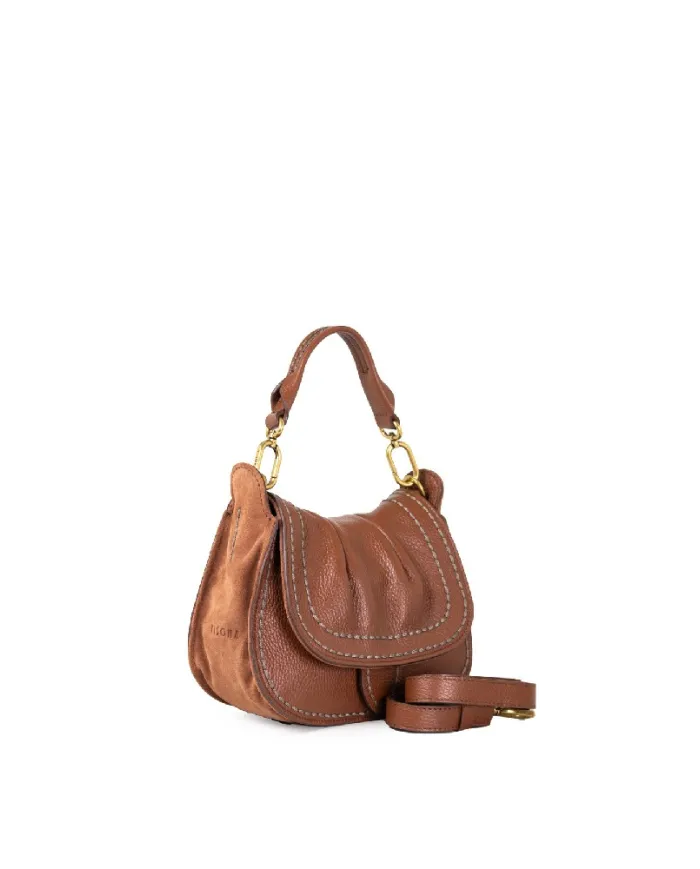 Visona Borsa piccola in pelle Sella Marrone