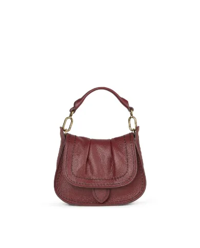 Visona Borsa piccola in pelle Sella Bordeaux