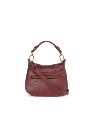 Visona Borsa piccola in pelle Sella Bordeaux Visona Borsa piccola in pelle Sella Bordeaux