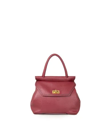 Visona Borsa piccola in pelle Cleo Bordeaux