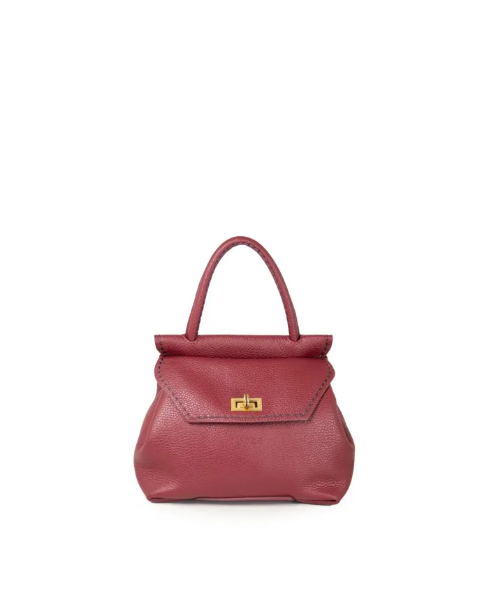 Visona Borsa piccola in pelle Cleo Bordeaux