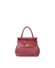 Visona Borsa piccola in pelle Cleo Bordeaux