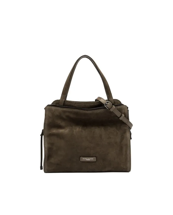 Gianni Chiarini Borsa a mano pelle scamosciata Janis Cognac Gianni Chiarini Borsa a mano pelle scamosciata Janis Cognac