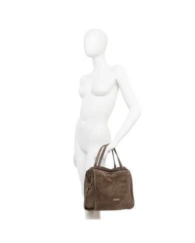 Gianni Chiarini Borsa a mano pelle scamosciata Janis Cognac