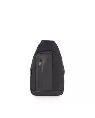 Gianni Conti Monospalla tessuto e pelle Bruno Nero