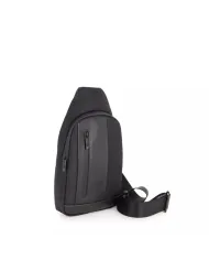 Gianni Conti Monospalla tessuto e pelle Bruno Nero