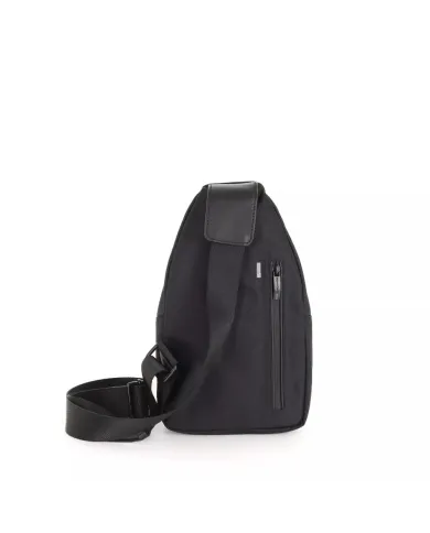 Gianni Conti Monospalla tessuto e pelle Bruno Nero