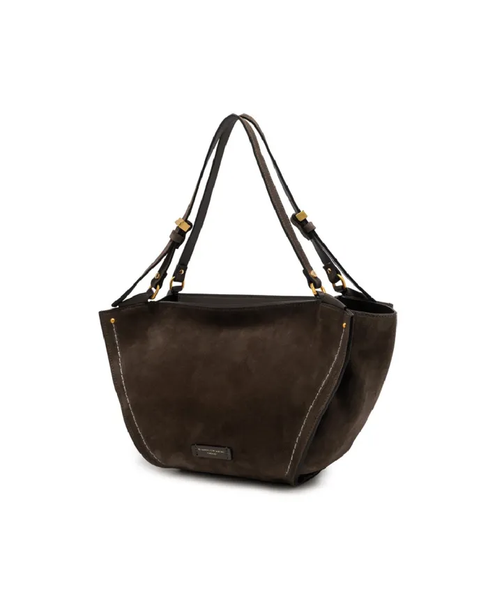 Gianni Chiarini Borsa media camoscio Bloom Testa moro