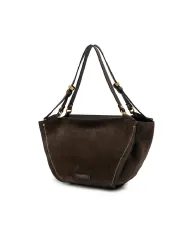 Gianni Chiarini Borsa media camoscio Bloom Testa moro