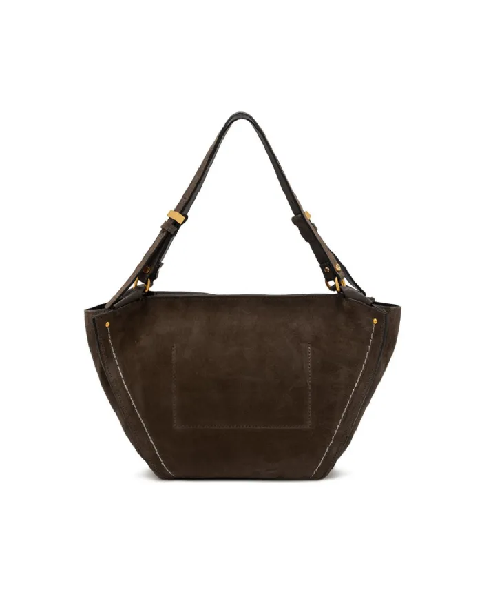 Gianni Chiarini Borsa media camoscio Bloom Testa moro