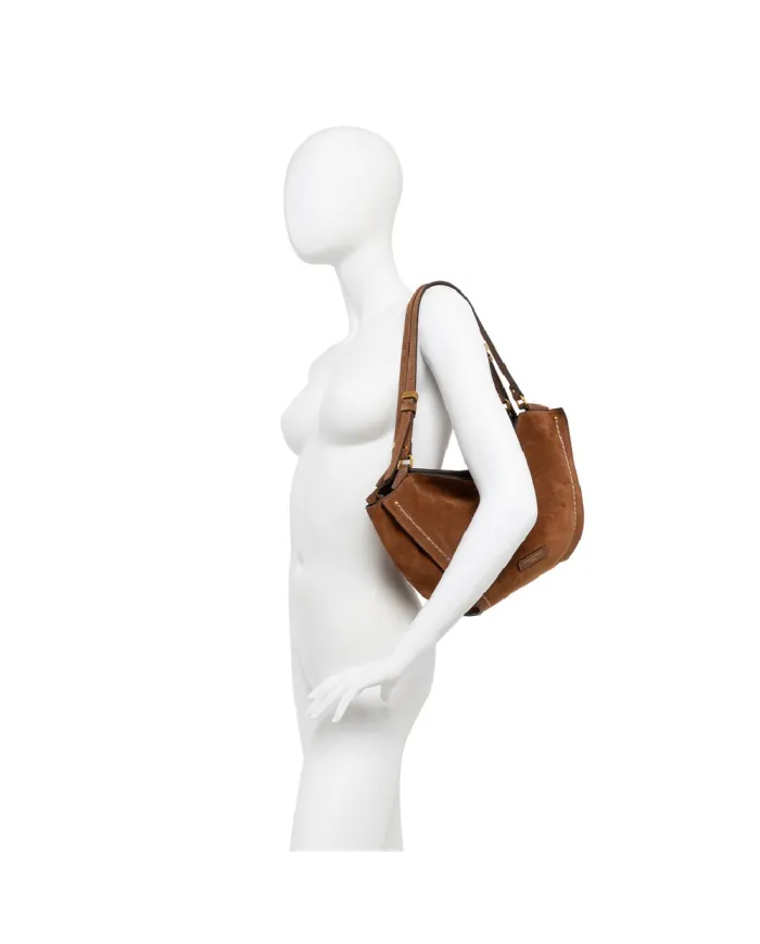 Gianni Chiarini Borsa media camoscio Bloom Testa moro