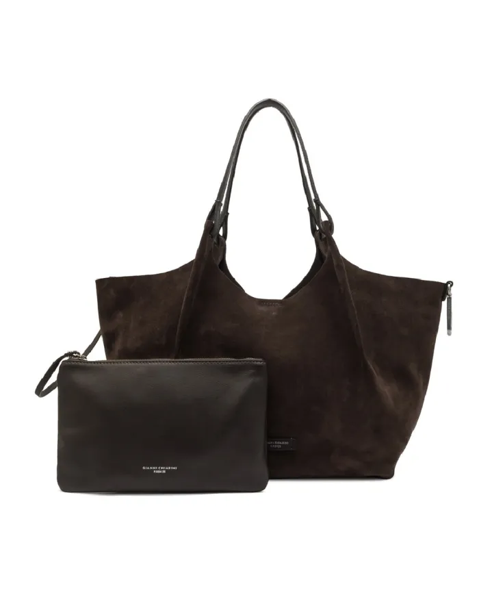 Gianni Chiarini Borsa grande scamosciata Dua Testa moro Gianni Chiarini Borsa grande scamosciata Dua Testa moro