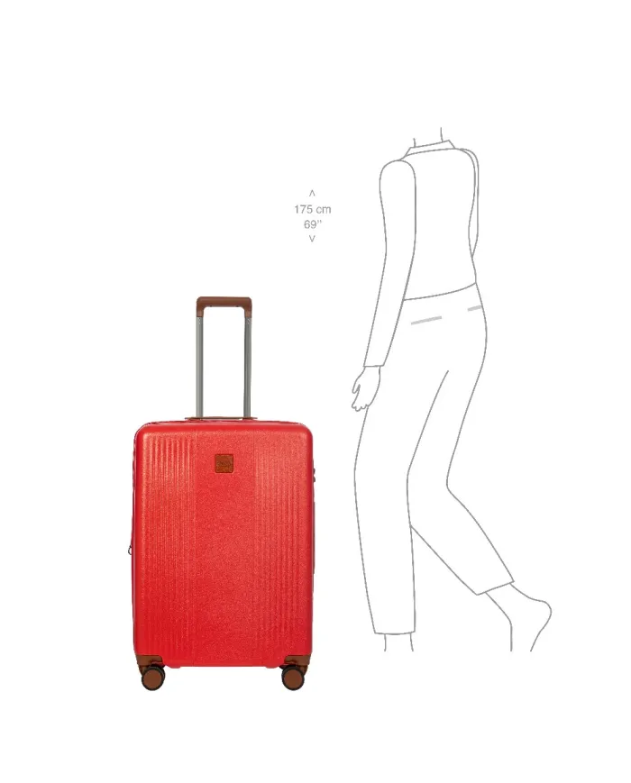 Bric's Trolley rigido medio espandibile Ferrara Rosso