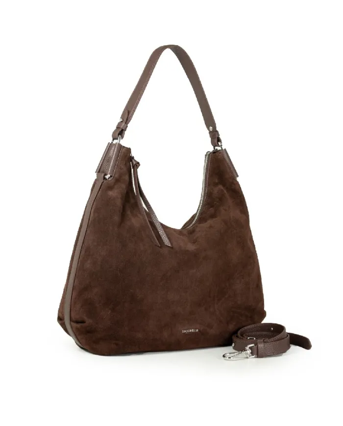 Coccinelle Borsa grande camoscio Rebekka suede Testa moro