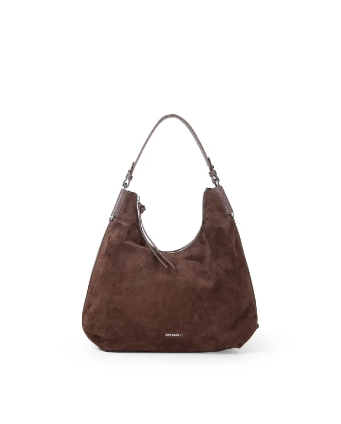 Coccinelle Borsa piccola camoscio Rebekka suede Testa moro