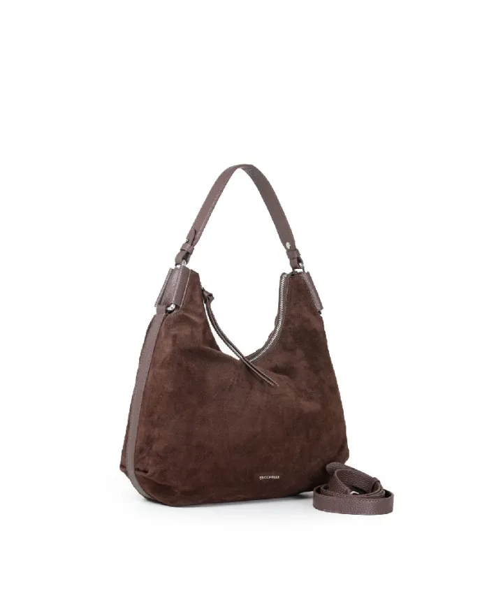 Coccinelle Borsa piccola camoscio Rebekka suede Testa moro