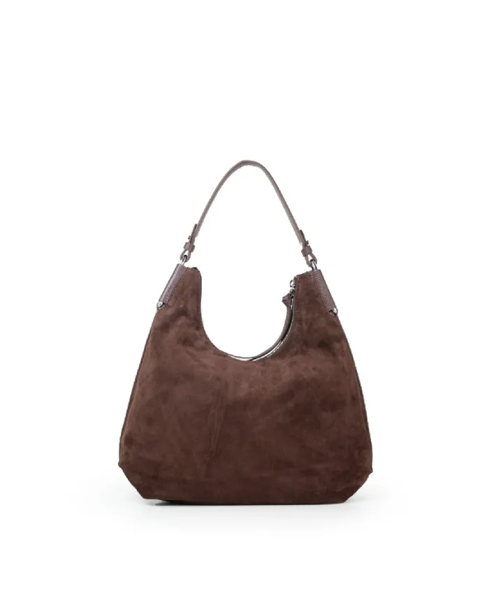 Coccinelle Borsa piccola camoscio Rebekka suede Testa moro