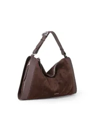 Coccinelle Borsa grande scamosciata Elinor suede Testa moro