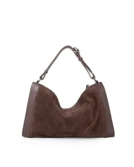 Coccinelle Borsa grande scamosciata Elinor suede Testa moro