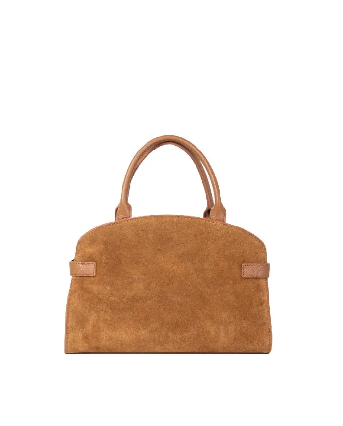 Coccinelle Borsa piccola scamosciata Sabine suede Cognac