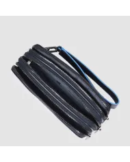 Piquadro Pochette in pelle , con tracolla sganciabile, Piquadro "Blue Square".