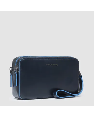 Piquadro Pochette in pelle , 2 comparti, Piquadro "Blue Square".