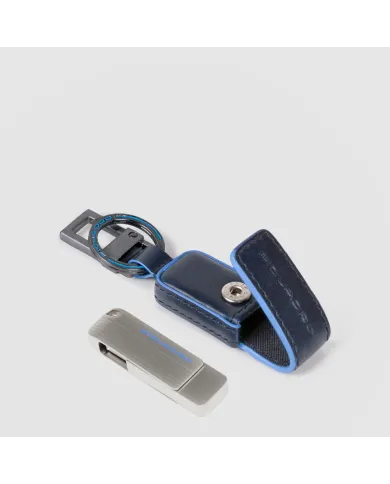 Piquadro Portachiavi chiavetta Usb 256 GB Blu