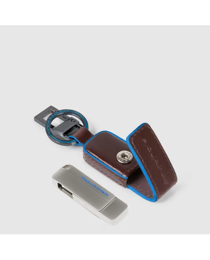Piquadro Portachiavi chiavetta Usb 256 GB Mogano